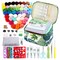 Needle Felting Kit, Wool Roving 50 Colors Set with Exquisite Green Storage Bag, Needle Felting Starter Kit, Needle Felting Tools Kit, Wool Felt Tools for Felted Animal Needle Felting Supplies
